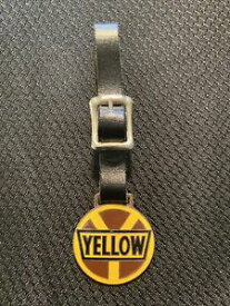 【送料無料】腕時計　ァーヴィンテージイエローフォブレザーストラップneues angebotvintage yellow freight watch fob w leather strap