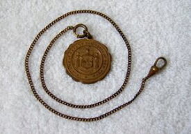 【送料無料】腕時計　ニューヨークヴィンテージグレートシールメッキフォブチェーンvintage great seal of york 14k warranted gold plated watch fob w12 chain