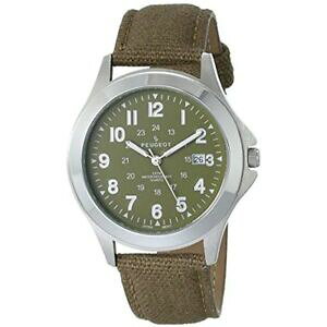 �y���������z�r���v�@�v�W���[�����Y�L�����o�X�X�g���b�v�E�H�b�`peugeot mens 24 hour army military canvas strap watch ideal for expedition 2041