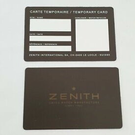 【送料無料】腕時計　ゼニスカードオリジナルzenith guarantee cards unused original