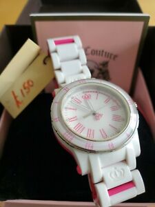 腕時計　ジューシークチュールプラスチックブレスレットjuicy couture womens 1900750 white  plastic bracelet watch