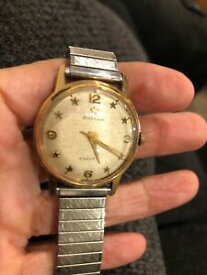 【送料無料】腕時計　ヴィンテージベイラースターマティックゴールドトーンケースvintage rare baylor starmatic automatic watch goldtone case