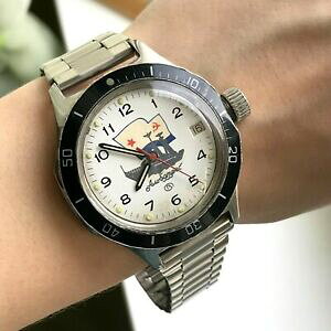 �y���������z�r���v�@�A���o�g���X���B���e�[�W�E�H�b�`���V�A�_�C�o�[albatross vostok amphibian vintage navy ussr watch date russian diver military