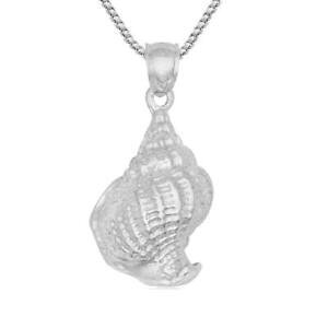 �y���������z�W���G���[�E�A�N�Z�T���[ �V���o�[�X�^�[�����O�R���P�n���y���_���g�u�����b�N���C�h�C���{�b�N�Xargent sterling conque coque 3d pendentif breloque,fabrique en usa,18 boite