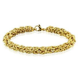 【送料無料】ジュエリー・アクセサリー ビザンチンネックレスリングジュエリーブレスレットチェーンbracelet chaine pour femme collier byzantin 1000 anneaux inox massif bijoux