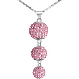 yzWG[EANZT[ WGRhVo[{[fBXRlbNXsNNX^jewelco london argent boule disco trilogie 457cm collier cristal rose