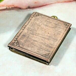 yzWG[EANZT[ Be[W~bNXCG[S[hbL[YubN_IlbNXy_g1 vintage mixte jaune amp; plaque or rose livre collier medaillon pendentif