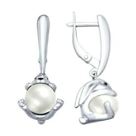 【送料無料】ジュエリー・アクセサリー ソコロフスターリングシルバーイヤリングバニーパールファンキーイヤリングsokolov sterling silver 925 earrings bunny pearl funky earrings