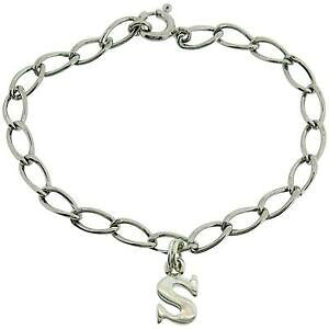 �y���������z�W���G���[�E�A�N�Z�T���[ �W���[�t�H�[�K�[���Y�V���o�[�X�^�[�����O�C�j�V�����u�����b�N�u���X���b�gjo for girls argent sterling initiale s breloque bracelet 152cm