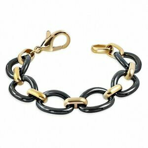 yzWG[EANZT[ sNS[hXeX`F[NuXbgZ~bN21cm x 16mm ?bracelet chaine maillon en acier inoxydable dore rose ceramique