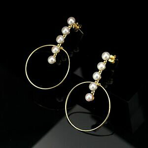 yzWG[EANZT[ Vo[CO~jp[J`[zCgOS[hbLboucles doreilles argent 925 mini perle culture blanc anneau plaque or tz4