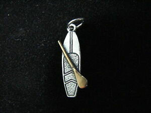 yzWG[EANZT[ X^hAbvph{[h`[y_gWG[X^[OVo[S[hstand up paddle board charm pendant, sup jewelry, sterling silver and gold