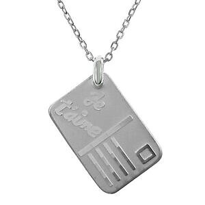 �y���������z�W���G���[�E�A�N�Z�T���[ �A�C���u���[�V���o�[�|�X�g�J�[�h�l�b�N���Xcollier carte postale je taime en argent 925 longueur 45cm ou 50cm femme