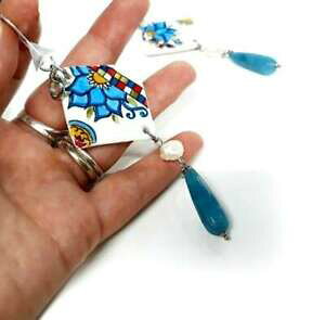 yzWG[EANZT[ IbL[jAWFgGAK^p[fBtBEorecchini argento 925 e agata perle di fiume