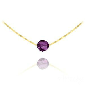 yzWG[EANZT[ Z`tFCNX^p[vXtXL[AWXgcollier 40 cm vermeil et cristal de swarovski violet amethyst
