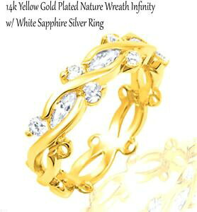 yzWG[EANZT[ S[huCg}[L[YPgWR[lG^jeBVo[Oor jaune brillant marquise infini celtique croise zircone eternite bague argent