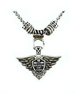 yzWG[EANZT[ y_gX`[`F[I[goCWG[sk2272 armure de dieu pendentif avec 19 chaine acier inoxydable moto bijoux