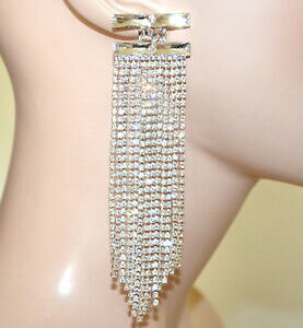 yzWG[EANZT[ u[NA[WFgOCXg[boucles doreilles femme cristaux argent pendantes longues strass uuw{ g52