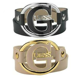 【送料無料】ジュエリー・アクセサリー ブラッチャーレドナジュエルズロゴスマルターベラペッレネロシルバーベージュゴールドbracciale donna guess jewels logo smaltato vera pelle nero silver beige gold