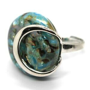 �y���������z�W���G���[�E�A�N�Z�T���[ �A�l�b���A���e�B�J�����[�i���F�g���f�B�����[�m�f�B�X�R�{���o�[�g�A�Y�[���A�N�A���F���fanello antica murrina, vetro di murano, disco bombato, azzurro acqua, ve