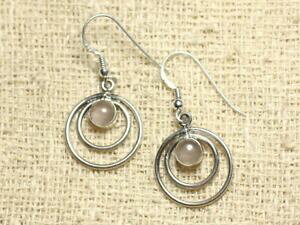 yzWG[EANZT[ Vo[COT[NNH[c[Ybo202 boucles doreilles argent 925 cercles 19mm quartz rose