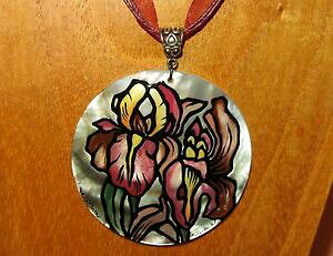 yzWG[EANZT[ ACXy_gVAbvACXVFX~mopendentif iris fleurs russe peint a la main noir levre coque iris signe smirnova