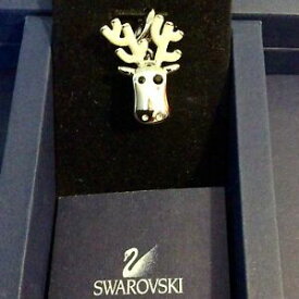 【送料無料】ジュエリー・アクセサリー スワロフスキーRロブスタークラスプクリスマストナカイチャームgenuine swarovskiR pave charm pendant wsigned lobster clasp~christmas reindeer