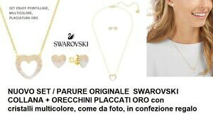 yzWG[EANZT[ TfBkI[HZbgXtXL[R[iIbL[jvJeBINX^saldi nuovo set swarovski 1 collana 2 orecchini placcati oro cristalli cuore