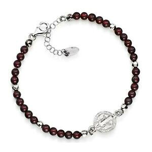 yzWG[EANZT[ ub`[_EITxlfbgAWFgRXtF[Oi[gbracciale da uomo san benedetto amen sbm5 argento 925 con sfere granato