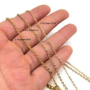 yzWG[EANZT[ [gAS[hbLXeXtbgP[uI[oN`F[1050meters real gold plated stainless steel flat cable oval link chain welded