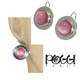 【送料無料】ジュエリー・アクセサリー パリシルバーメッキイヤリングクリスタルピンクpoggi paris boucles doreilles en plaque argent dormeuses cristal rose bijou