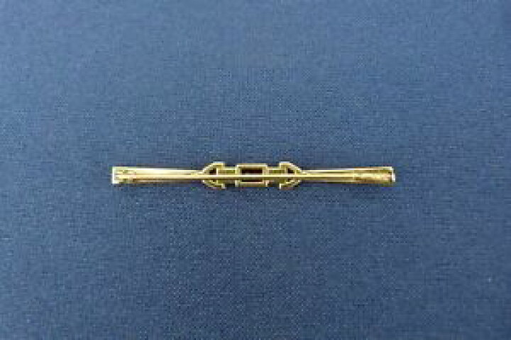 Broche Art Déco Plaqué Or - Longueur 5,7 Cm - Style Vintage - Occasion - Métal Argent Sterling