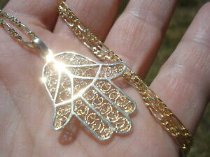 yzWG[EANZT[ t@g}|CRBe[WlbNXnhS[hv[g`F[beau collier vintagemain de fatma et chaine en plaque or poinconne