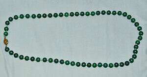 yzWG[EANZT[ `F[AQ[gX{[Vo[N[W[femmes collier chaine mousse agate, 59 boules a 8,5 mm, 66 cm, fermeture argent