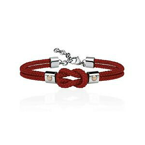 yzWG[EANZT[ u[CR[fb\GgA`CIGIbracciale breil 9k tj2596 in cordura rosso elementi acciaio e oro 3751000