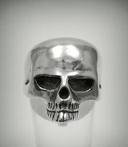 yzWG[EANZT[ OfXwbhI[goCoCNTCYbague argent massif 925 tete de mort moto biker taille 52 75