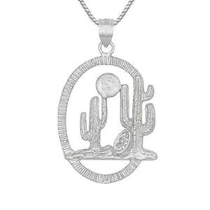 yzWG[EANZT[ Vo[X^[OT{ey_gChCC^A{bNX`F[argent sterling cactus desert pendentif,fabrique en usa,18 italien box chaine