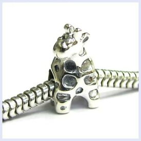 【送料無料】ジュエリー・アクセサリー スターリングシルバーラブリーキリンビーズヨーロッパチャームブレスレットsterling silver lovely giraffe cute zoo animal bead for european charm bracelet