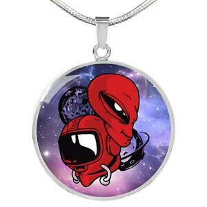 yzWG[EANZT[ GCAGCAT[NX`[J[ufo alien eventail cadeau astronaute alien cercle collier acier inoxydable ou 18