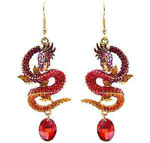 �y���������z�W���G���[�E�A�N�Z�T���[ �o�g���[�E�B���\�����b�h�G�i�����N���X�^���t���C���O�h���S���C�������O�i�C��butler et wilson rouge email cristal flying dragon boucles doreilles neuf