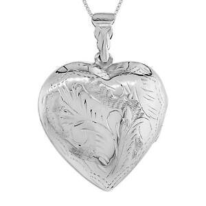 yzWG[EANZT[ Vo[X^[OC_Iy_gubNC^A{bNXargent sterling main grave coeur medaillon pendentif breloque,18 italian box