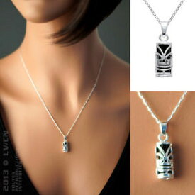 【送料無料】ジュエリー・アクセサリー ティキシルバーシルバーロットチョイスlot pendentif petit tiki argent et onyx chaine argent neuf longueur au choix