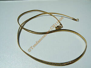 yzWG[EANZT[ `FCRA[XhN[T[y^CbVS[fCmLVuX`[chaine collier ras de cou 46 cm maille serpentine dore acier inoxydable 27 mm