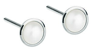 yzWG[EANZT[ GXgfUCGrACOzCgX`[p[ernstes design evia boucles doreilles e476 avec perles acier inoxydable blanc