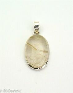 yzWG[EANZT[ Vo[X^[OS[f`NH[cWG[y_gargent sterling dore rutile quartz bijoux pendentif 3192