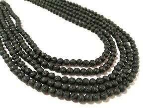 yzWG[EANZT[ EhX[XfbZp[RA[volcanique noir lave rond lisse 67mm gemme dessere perles 406508cm collier