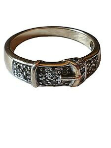 yzWG[EANZT[ S[hbLOuAgxgzCgTCYbague plaque or forme de ceinture brillants blancs taille 59