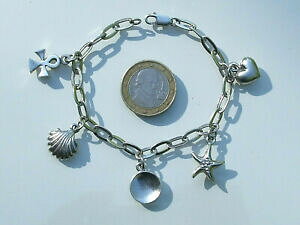 �y���������z�W���G���[�E�A�N�Z�T���[ �u���X���b�g�C���A�[�W�F���g���C�t�N���X�u�����Pjoli bracelet en argent 9251000 avec 5 breloques dont croix de vie lg 19cm