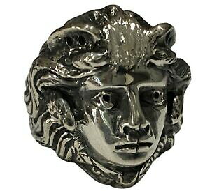 yzWG[EANZT[ AlhD[TAWFg}bV`anello medusa argento 925 massiccio