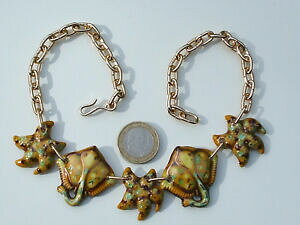 yzWG[EANZT[ Z~PFj[[Wv[WRA[AVAjoli collier de plage ancien en ceramique vernissee longueur reglable
